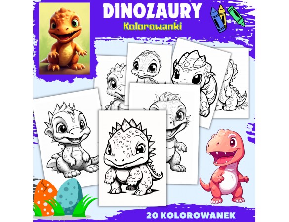 DINOZAURY - Kolorowanki